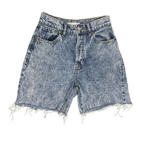 PacSun High Rise Straight Acid Wash Shorts Size 23